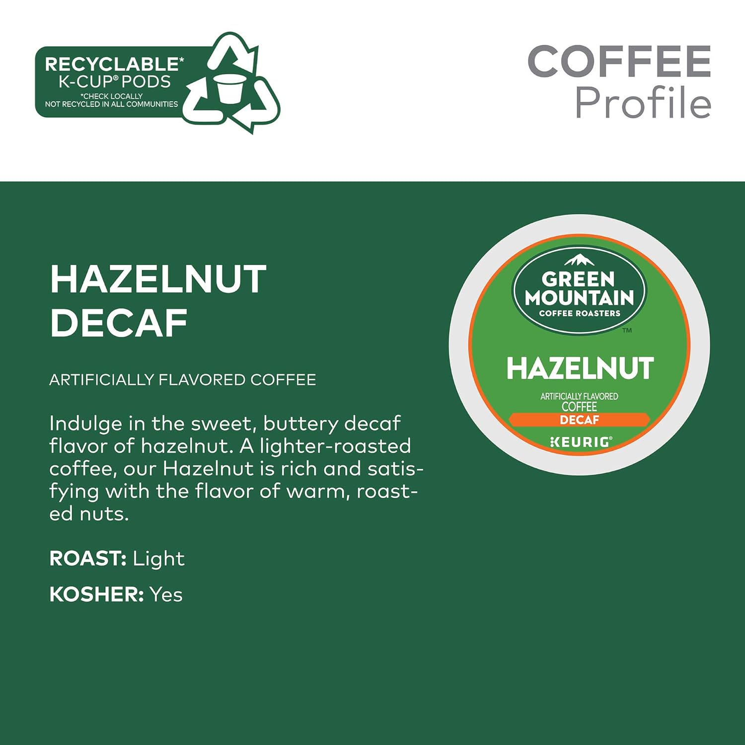 Green Mountain Coffee Roasters Caramel Vanilla Cream Keurig Single-Serve K-Cup pods, Light Roast Coffee, 72 Count (6 Packs of 12)