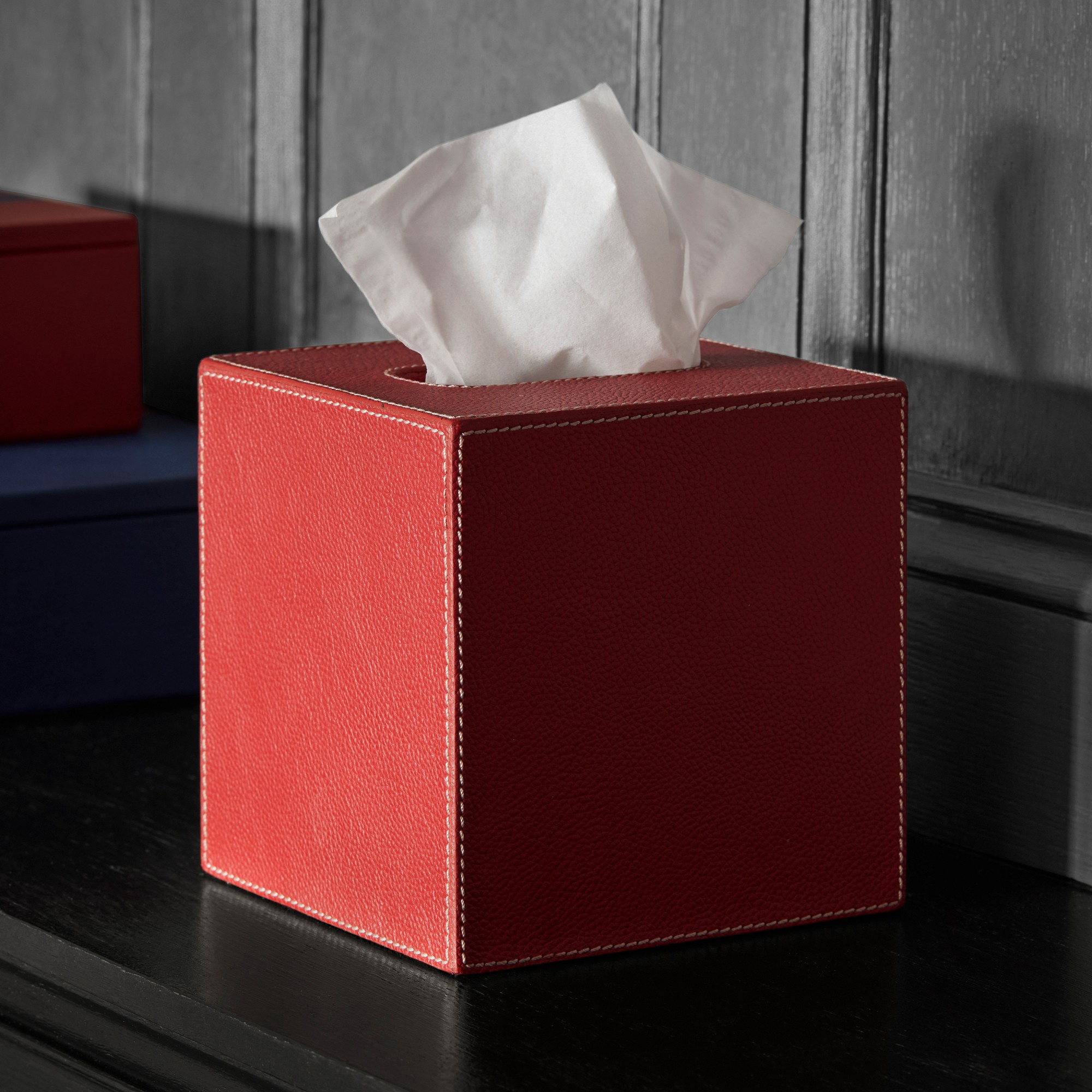 THE GEORGE x Williams Sonoma Home Leather Tissue Box Holder