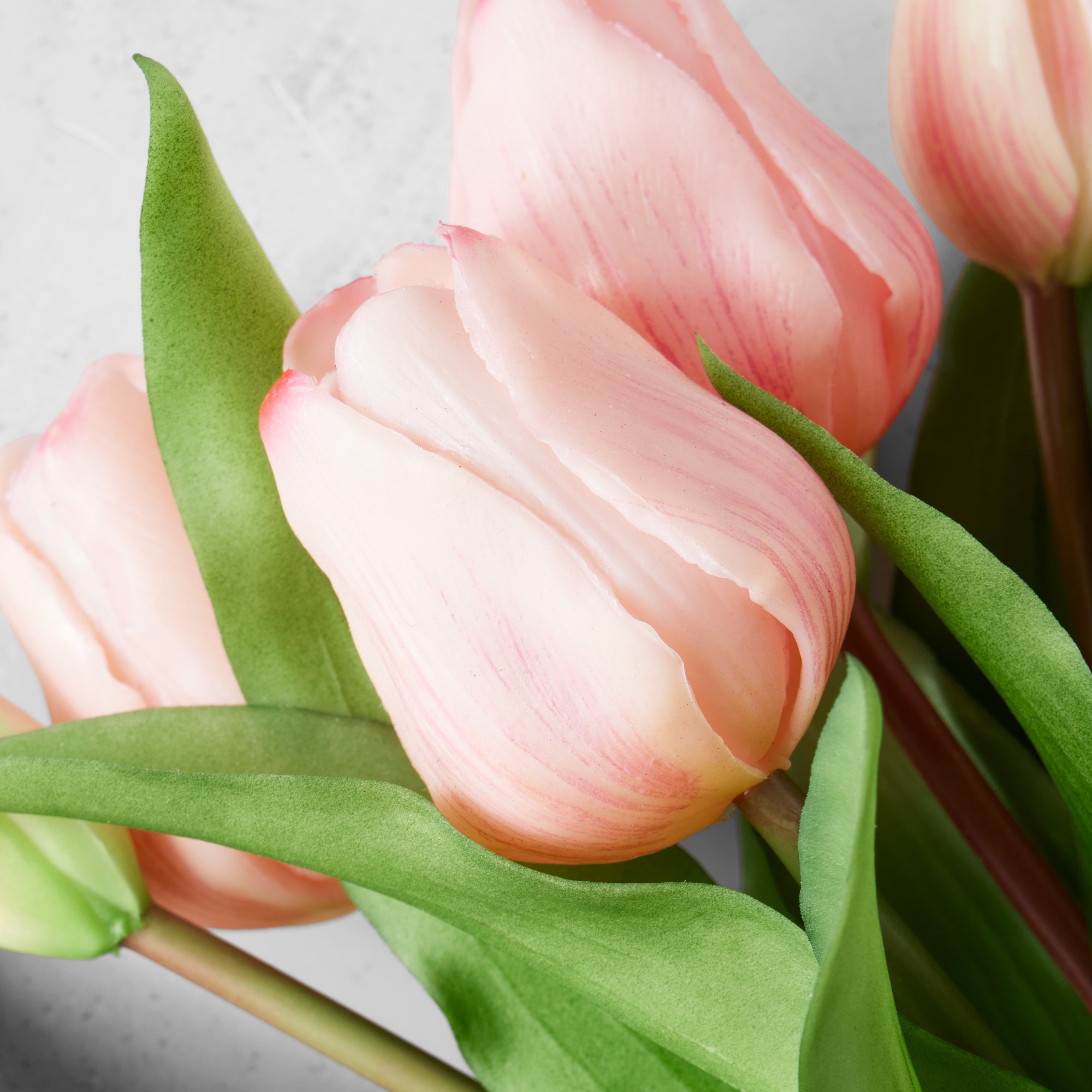 Real Touch Faux Pink Tulip Bouquet