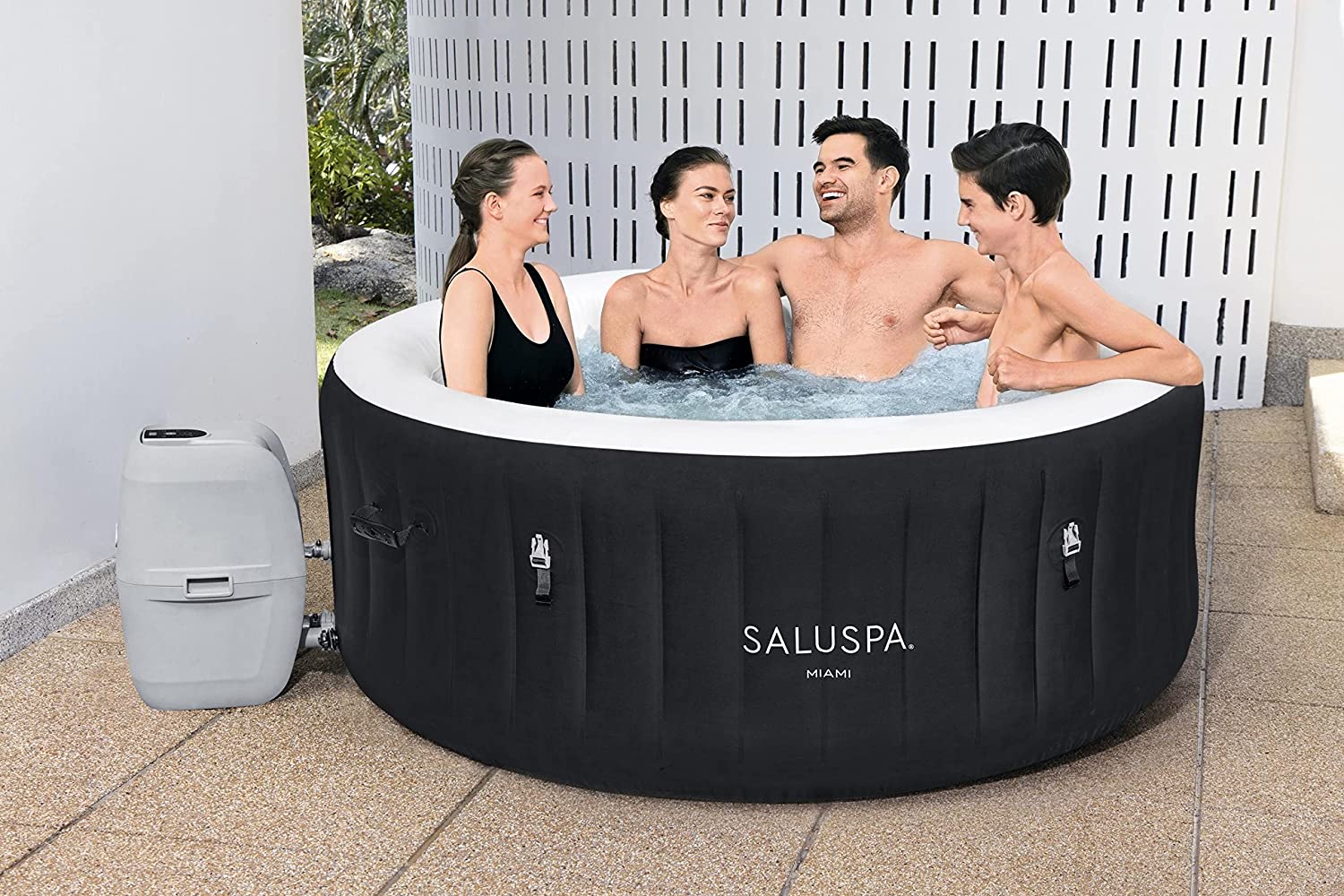 SaluSpa Inflatable Hot Tub, 4-Person AirJet Spa