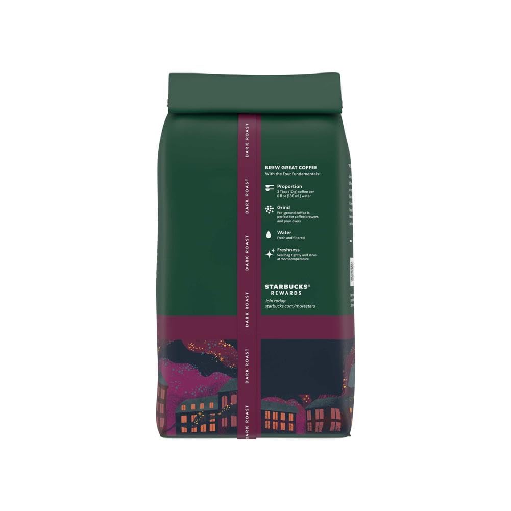 Starbucks Ground Coffee, Dark Roast Coffee, Caffè Verona, 100% Arabica, 1 bag (28 oz)
