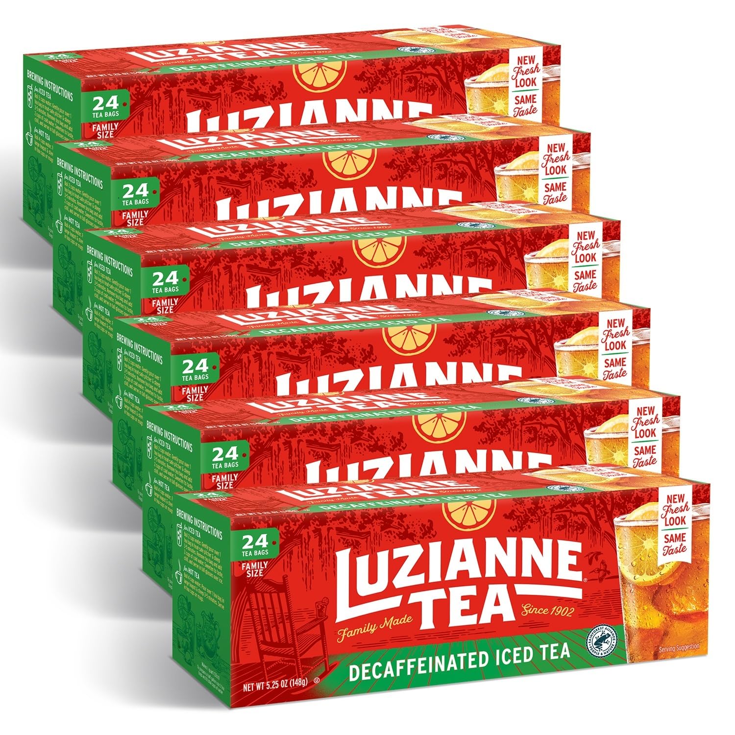 Luzianne Unsweetened Iced Tea Bags, Gallon Size, 24ct Box (Pack of 1)
