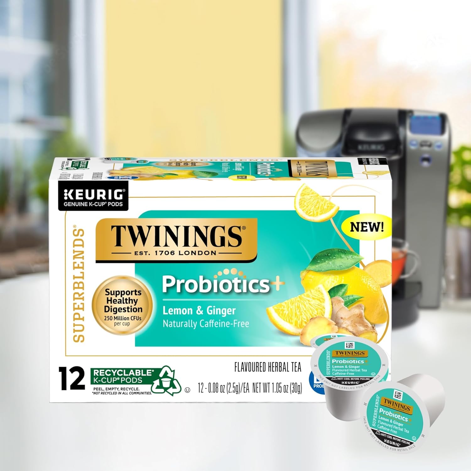 Twinings English Breakfast Black Tea K-Cup Pods for Keurig, 24 Count (Pack of 1), Smooth, Flavourful, Robust, Caffeinated, Enjoy Hot or Iced | Packaging May Vary