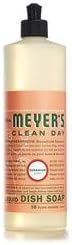 MRS. MEYER'S CLEAN DAY Liquid Dish Soap, Biodegradable Formula, Basil, 16 fl. oz - Pack of 3