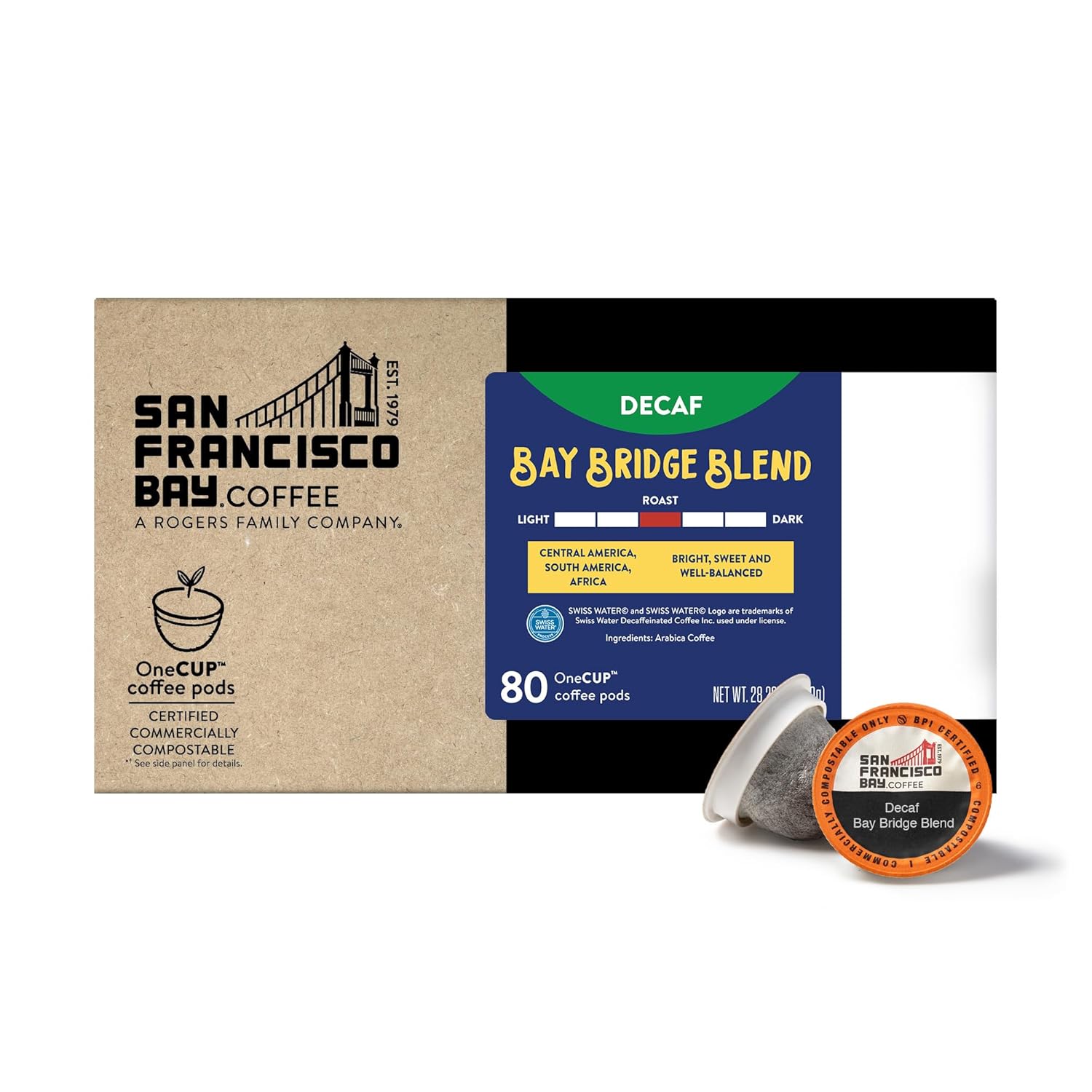 San Francisco Bay Compostable Coffee Pods - French Roast (80 Ct) K Cup Compatible including Keurig 2.0, Dark Roast