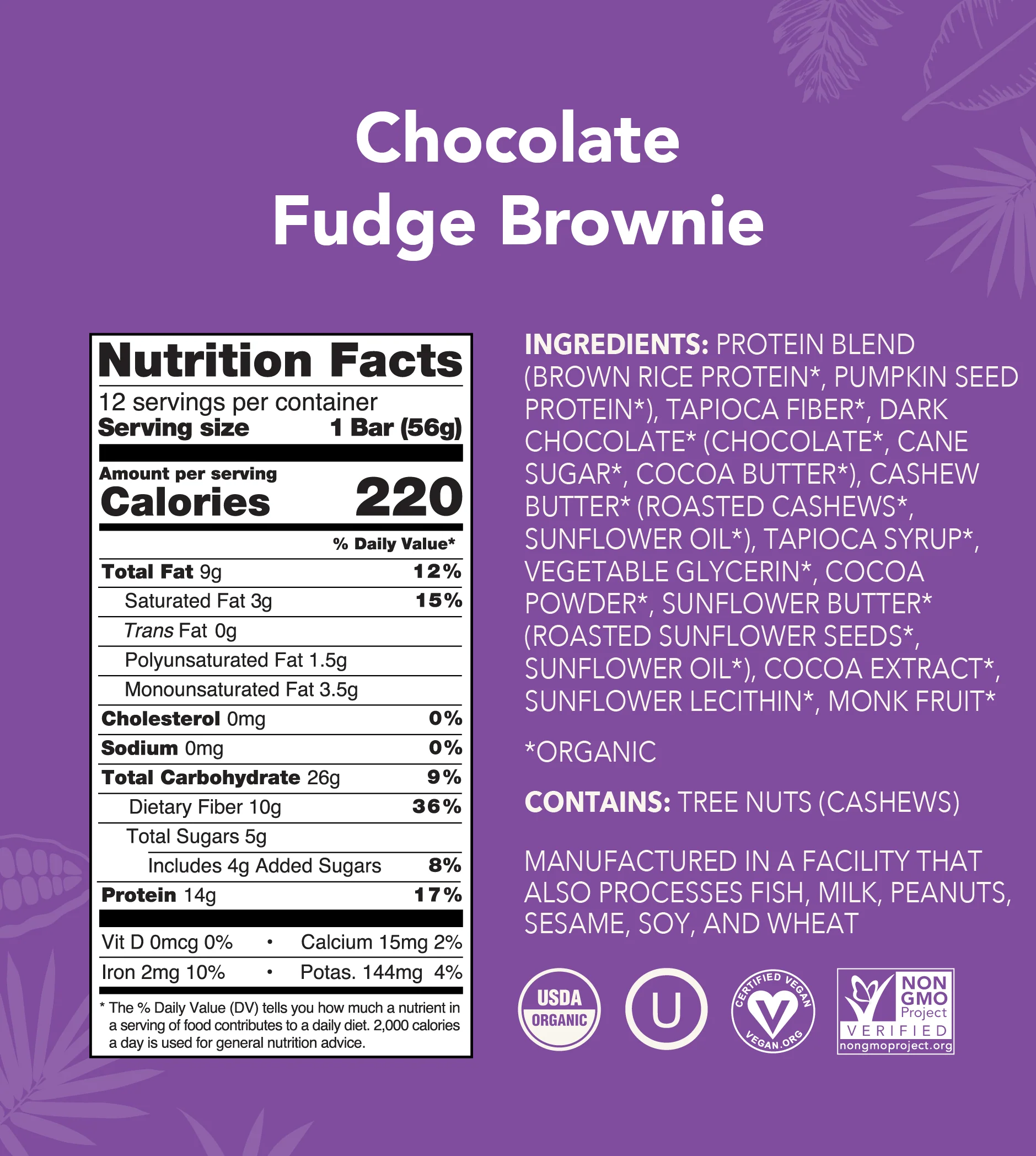 Chocolate Fudge Brownie Protein Bar