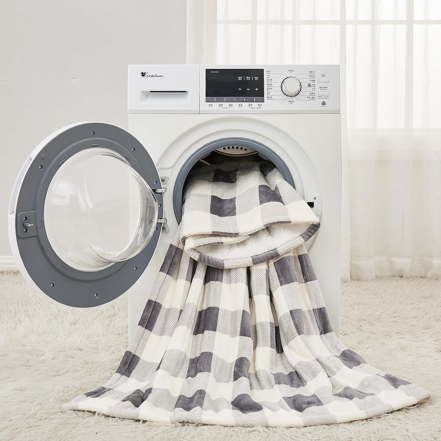 Homemate Electric Blanket Heated Throw - 50“x60“ Ultra Soft Cozy Flannel Heating Blanket with 10 Fast Heat Levels 8 Hours Auto Off Over-Heated Protection ETL Certification Keep Warm in Home Office