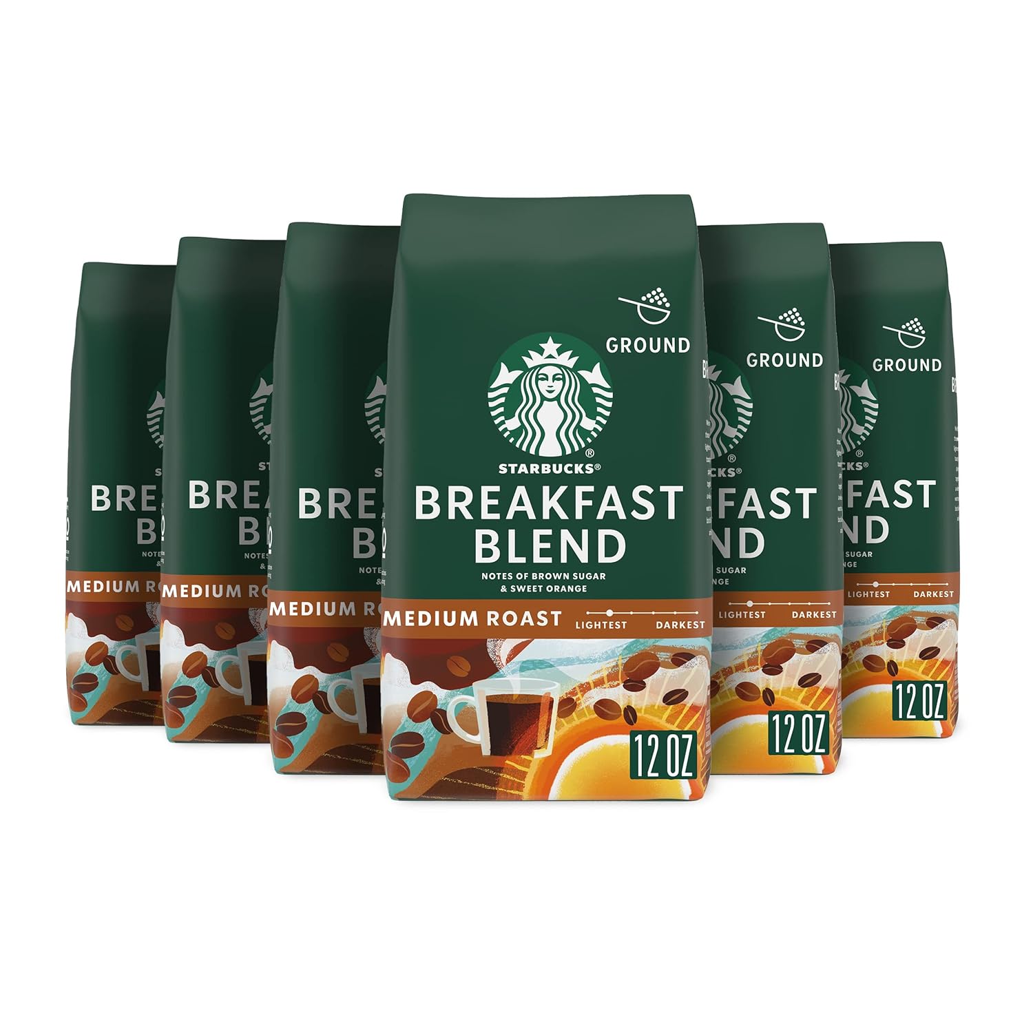 Starbucks Ground Coffee, Medium Roast Coffee, Pike Place Roast, 100% Arabica, 1 Bag (28 Oz)