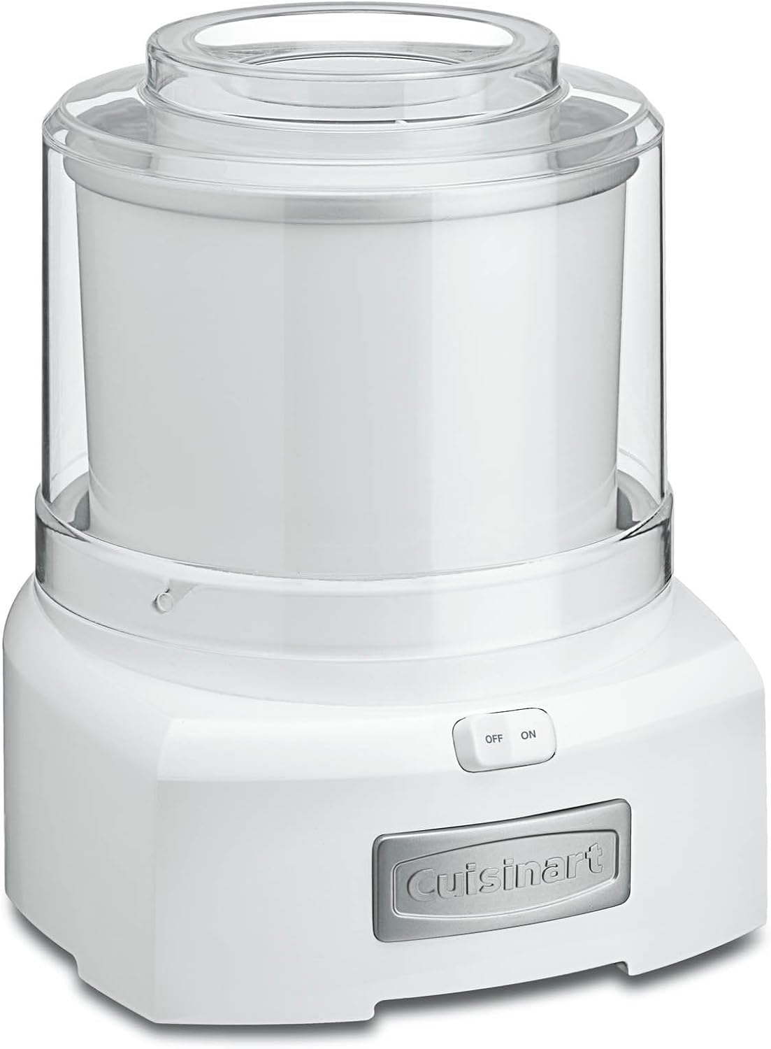 Cuisinart Ice Cream Maker Machine, 1.5 Quart Sorbet, Frozen Yogurt Maker, Double Insulated, White, ICE-21P1