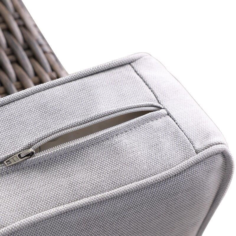 Emlee Wicker/Rattan 4 - Person Seating Group with Cushions