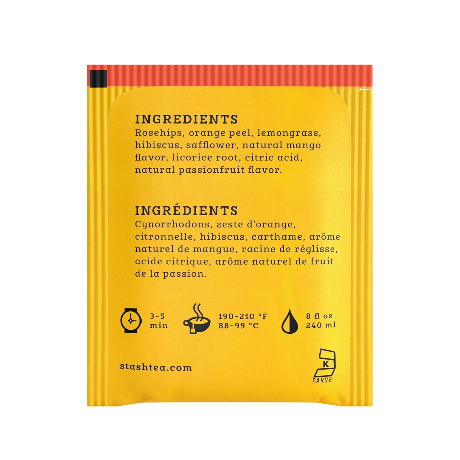 Stash Tea Double Bergamot Earl Grey Black Tea, Box of 100 Tea Bags