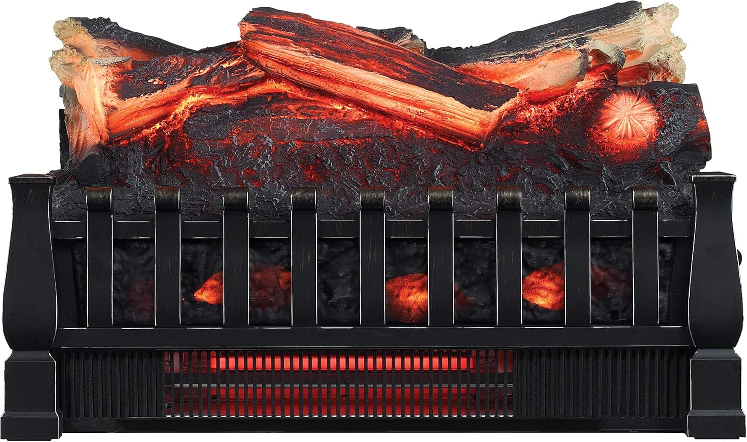 duraflame Electric Log Set 400 Sq Ft Heater, Faux Logs Insert with Lifelike Flames for Existing Fireplaces, Remote Control Included