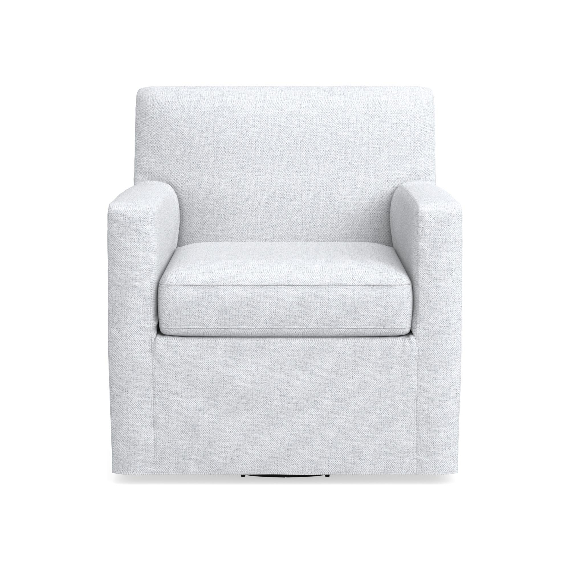 Brighton Slipcovered Swivel Armchair