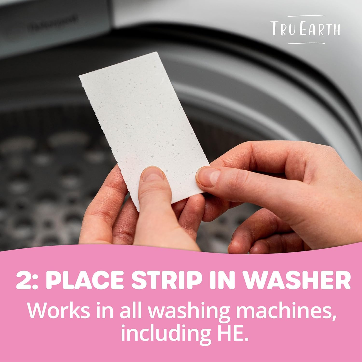 Tru Earth Compact Dry Laundry Detergent Sheets - Up to 64 Loads (32 Sheets) - Paraben-Free - Original Eco-Strip Liquidless Laundry Detergent, Travel Laundry Sheets - Fresh Linen