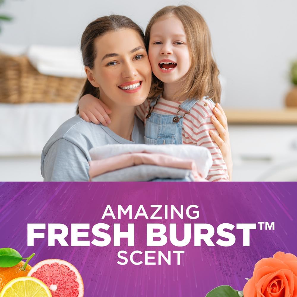Arm & Hammer Plus OxiClean Odor Blasters Fresh Burst, 128 Loads Liquid Laundry Detergent, 166.5 Fl oz