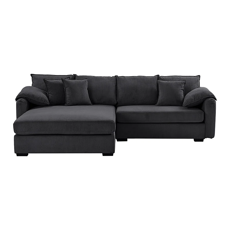 Aladino 2-Piece Upholstered Reversible Sectional Sofa with Storage