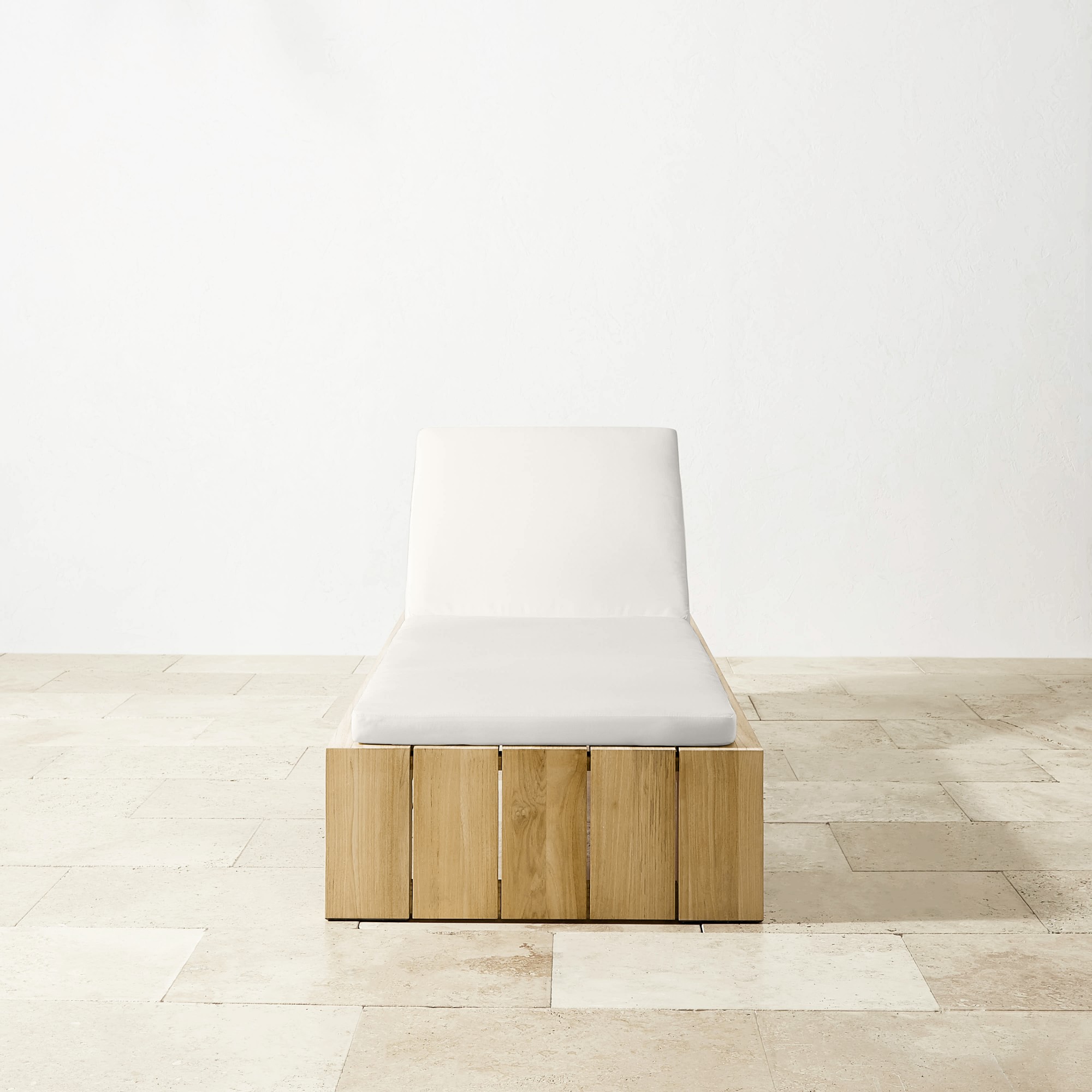 Larnaca Outdoor Natural Teak Chaise