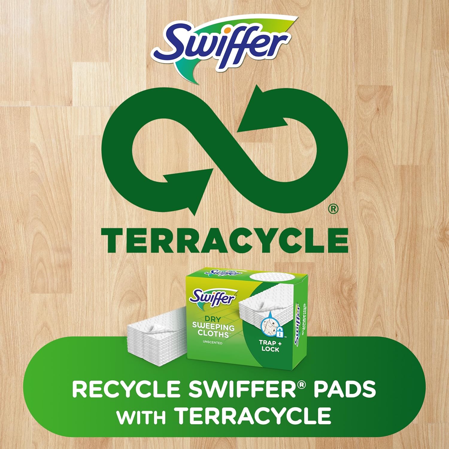 Swiffer Sweeper Dry Mop Refills for Floor Mopping and Cleaning, All Purpose Floor Cleaning Product, Unscented, 52 Count (Packaging May Vary)