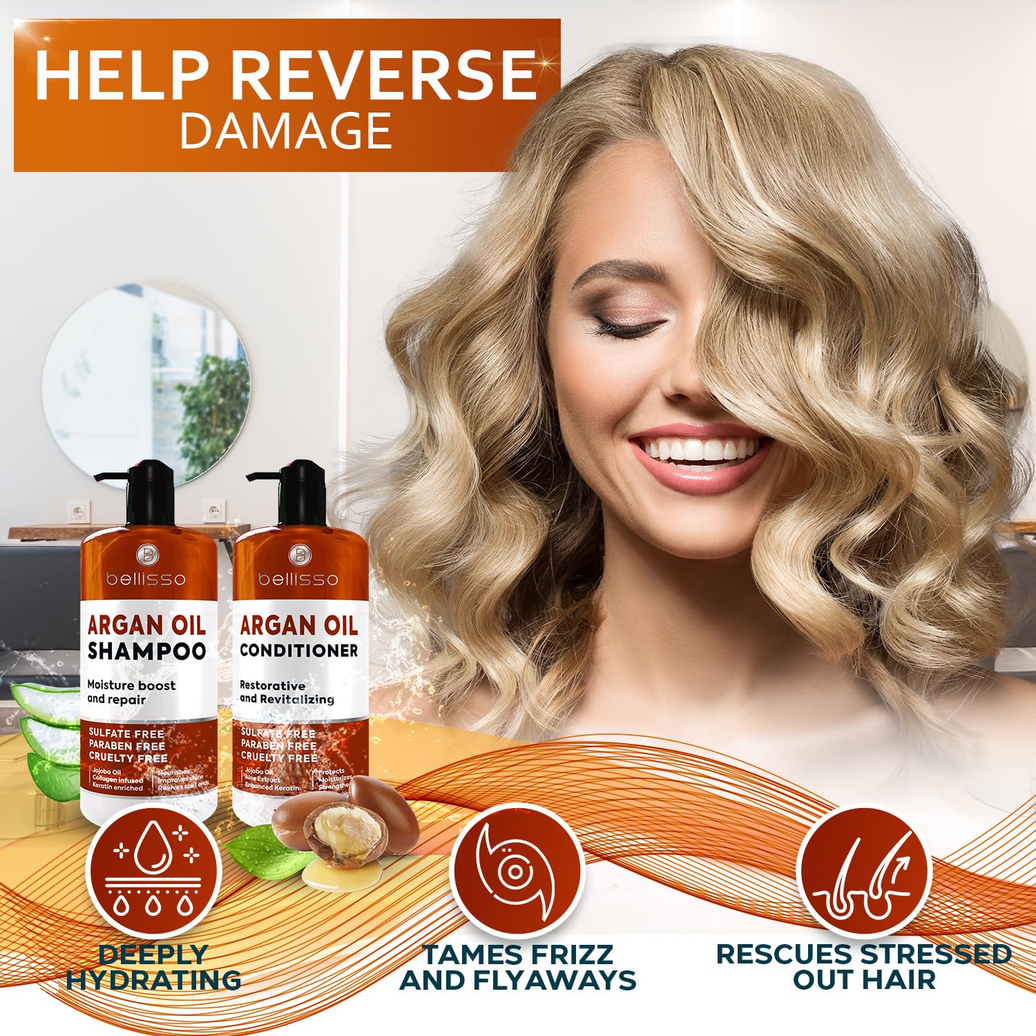 Biotin Shampoo and Conditioner Set - Sulfate and Paraben Free Treatment for Men and Women - Hair Thickening Volumizing Products to Help Boost Thinning Hair with Added Keratin