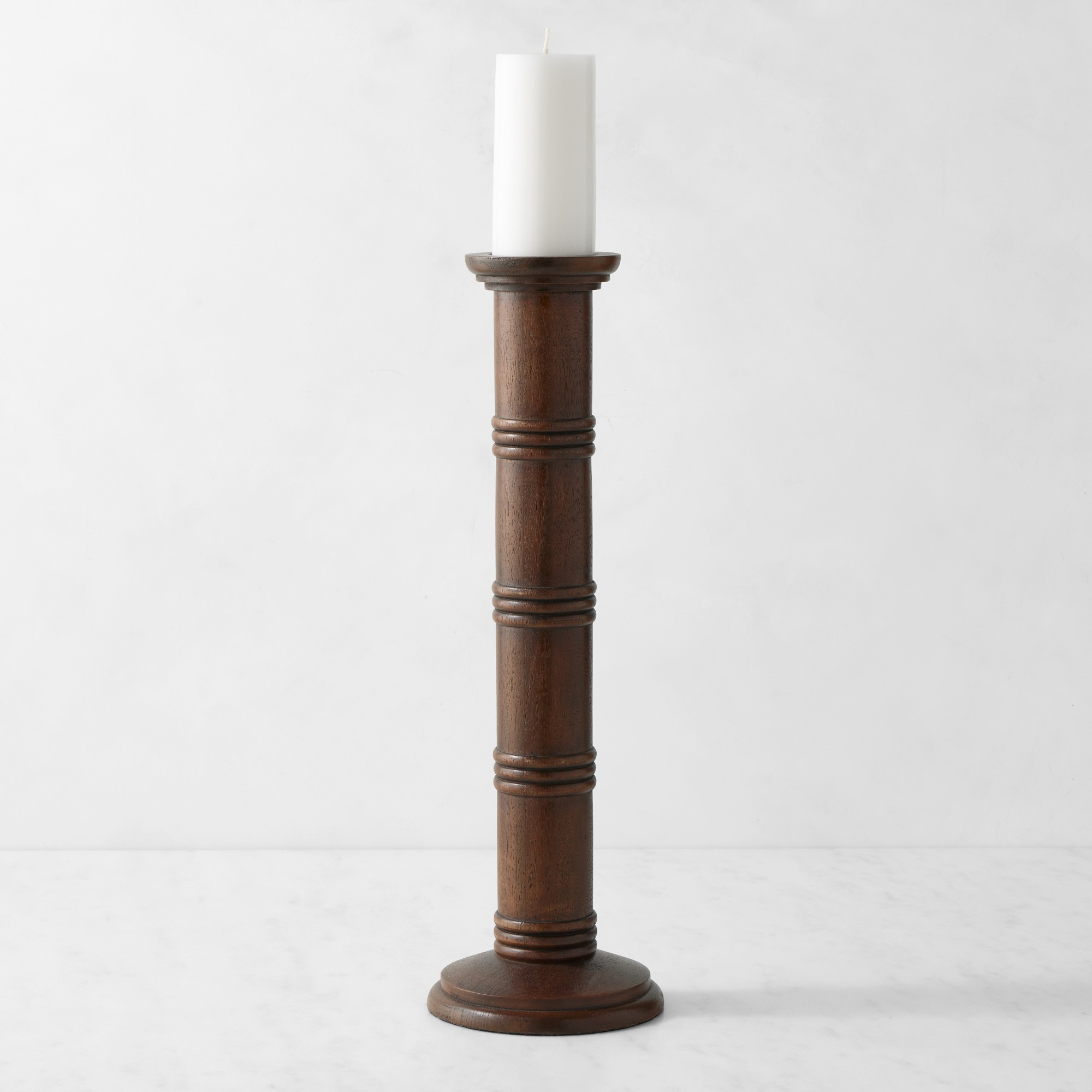 Oversized Wooden Pillar Holder