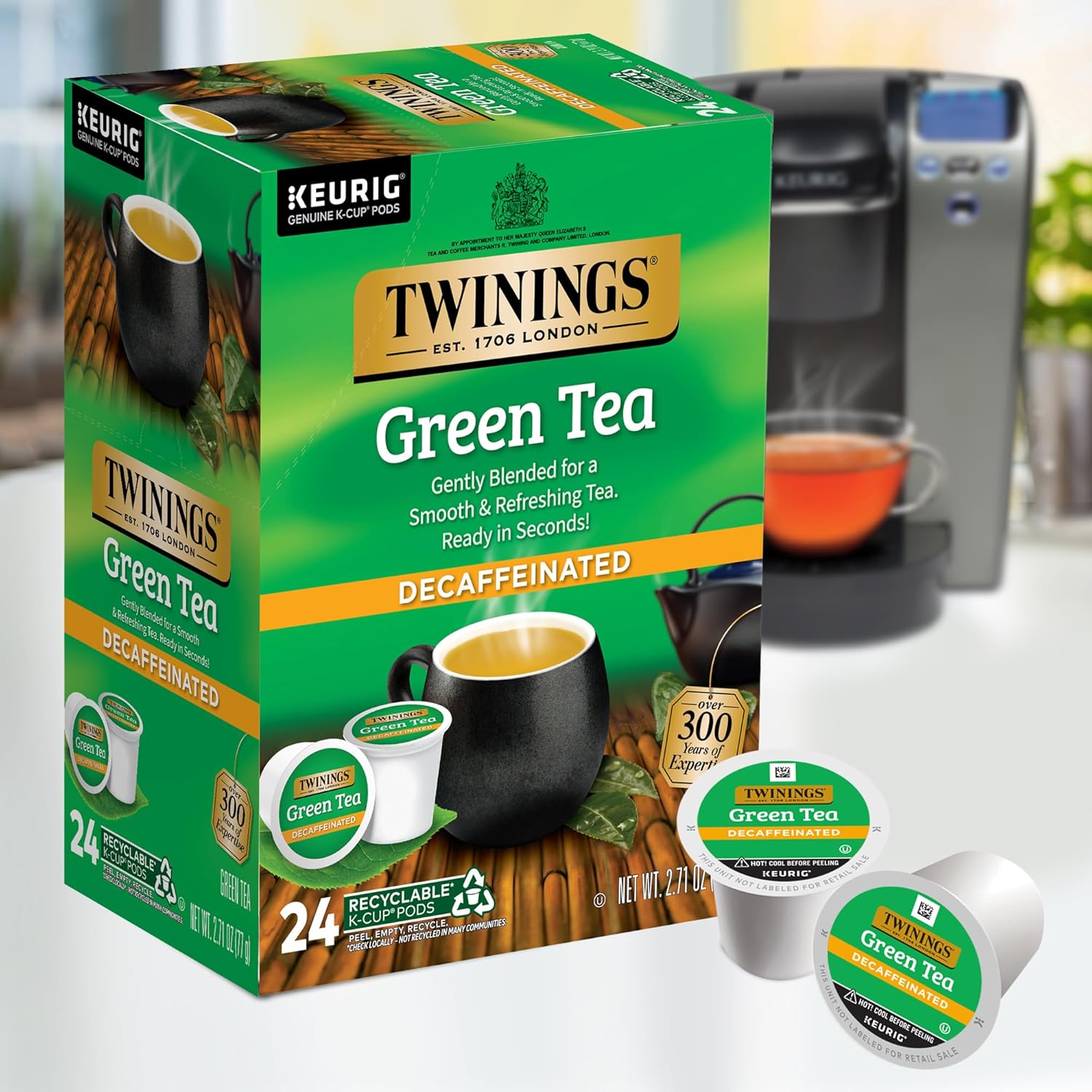 Twinings English Breakfast Black Tea K-Cup Pods for Keurig, 24 Count (Pack of 1), Smooth, Flavourful, Robust, Caffeinated, Enjoy Hot or Iced | Packaging May Vary