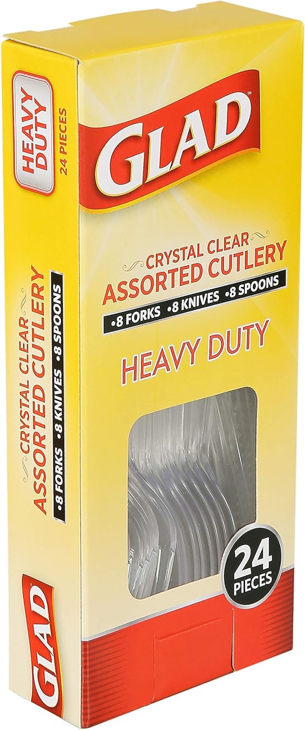 Glad, 240 Count (Pack of 1), Clear Assorted Cutlery