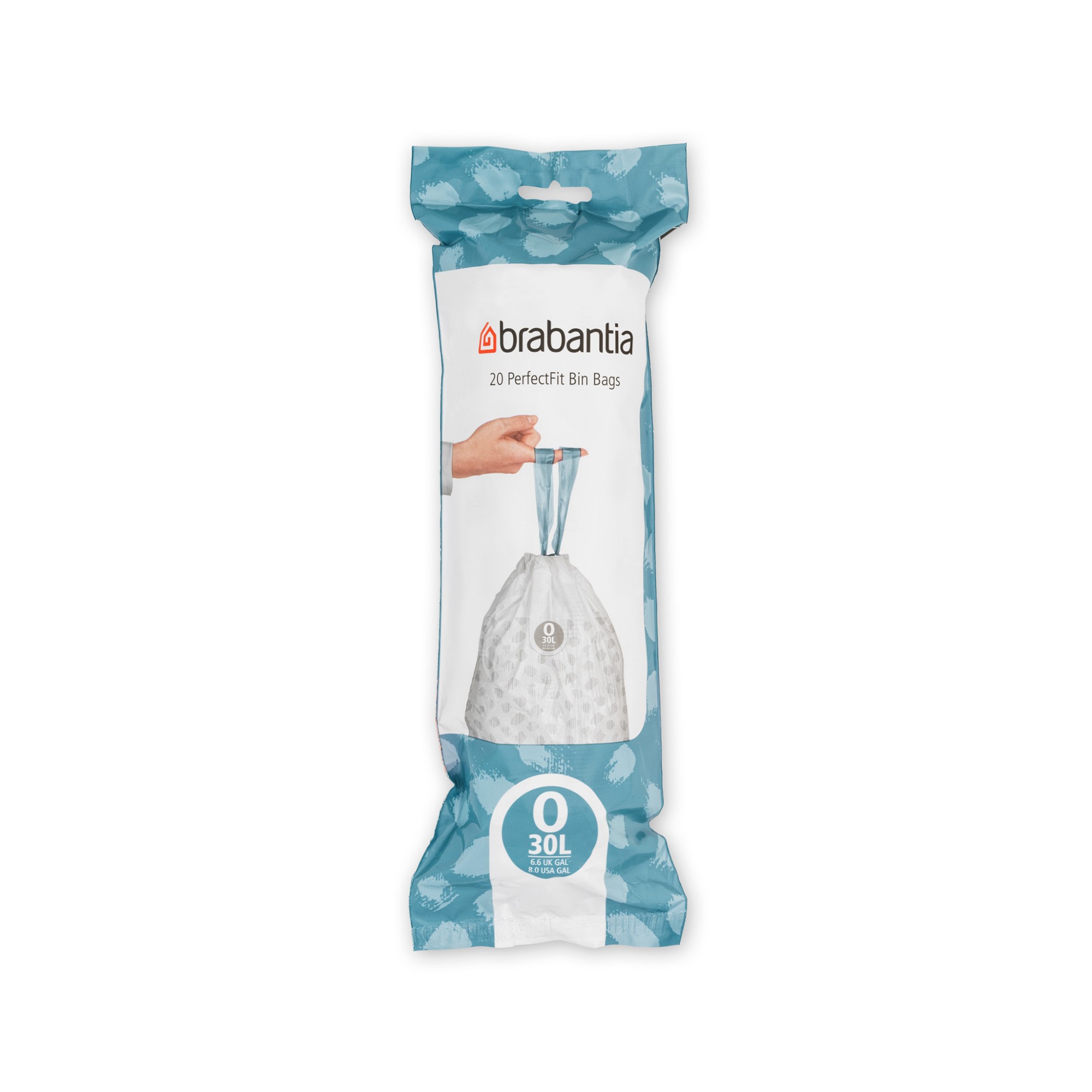 Brabantia PerfectFit Trash Bags, Code O, 8 Gallon (30L), 120-Count
