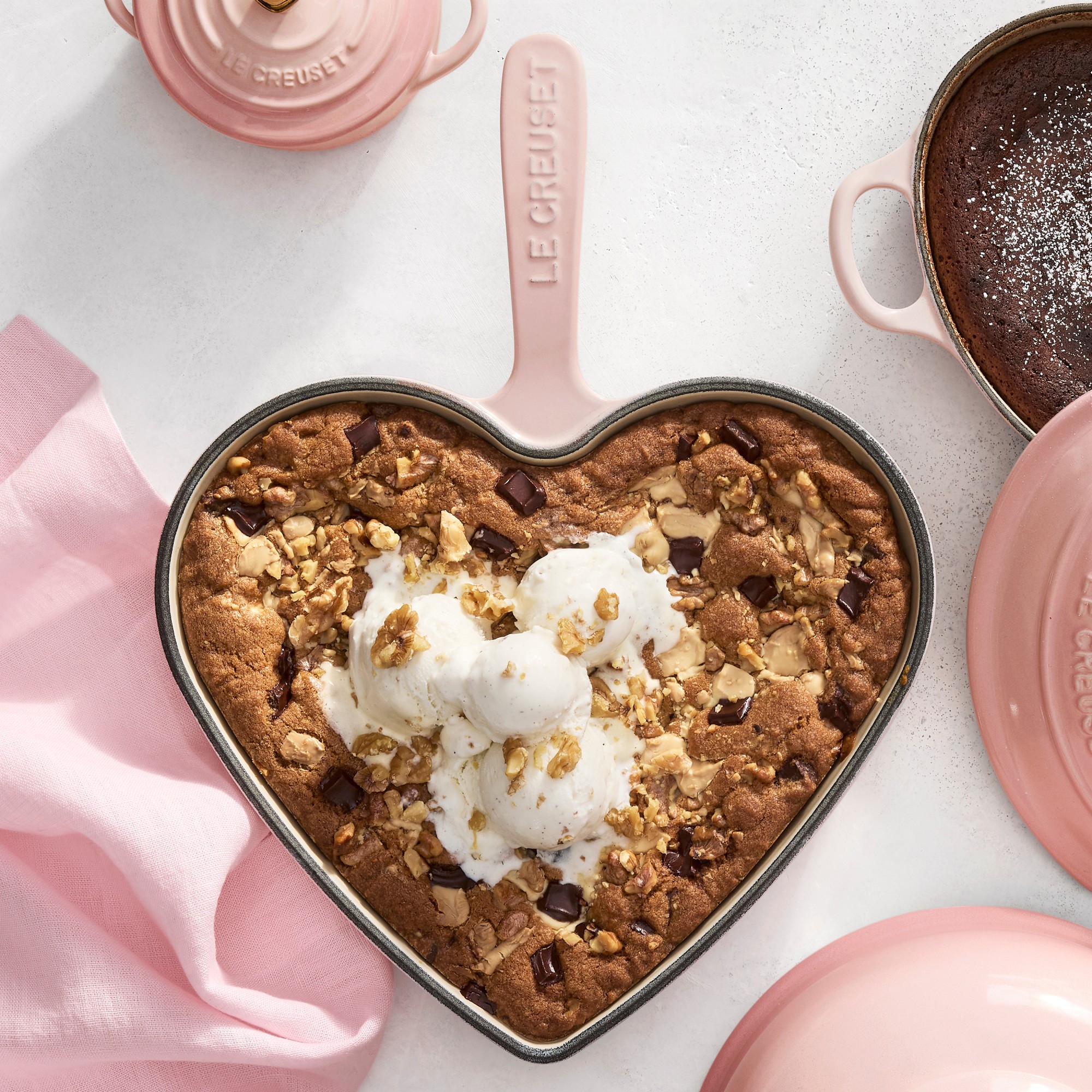 Le Creuset Enameled Cast Iron Heart Skillet Fry Pan