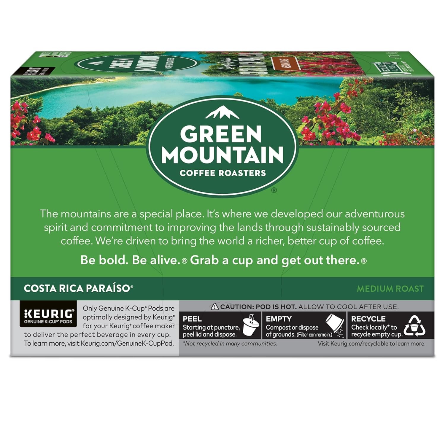 Green Mountain Coffee Roasters Half Caff Keurig Single-Serve K-Cup pods, Medium Roast Coffee, 72 Count (6 Packs of 12)