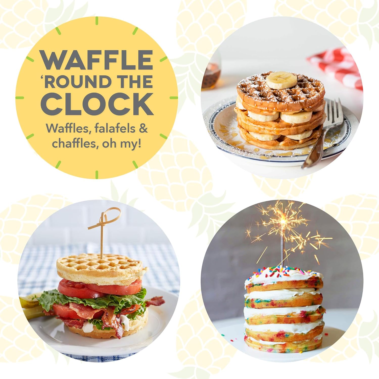 DASH Mini Waffle Maker - 4” Waffle Mold, Nonstick Waffle Iron with Quick Heat-Up, PTFE Nonstick Surface - Perfect Mini Waffle Maker for Kids and Families, Just Add Batter (Aqua)