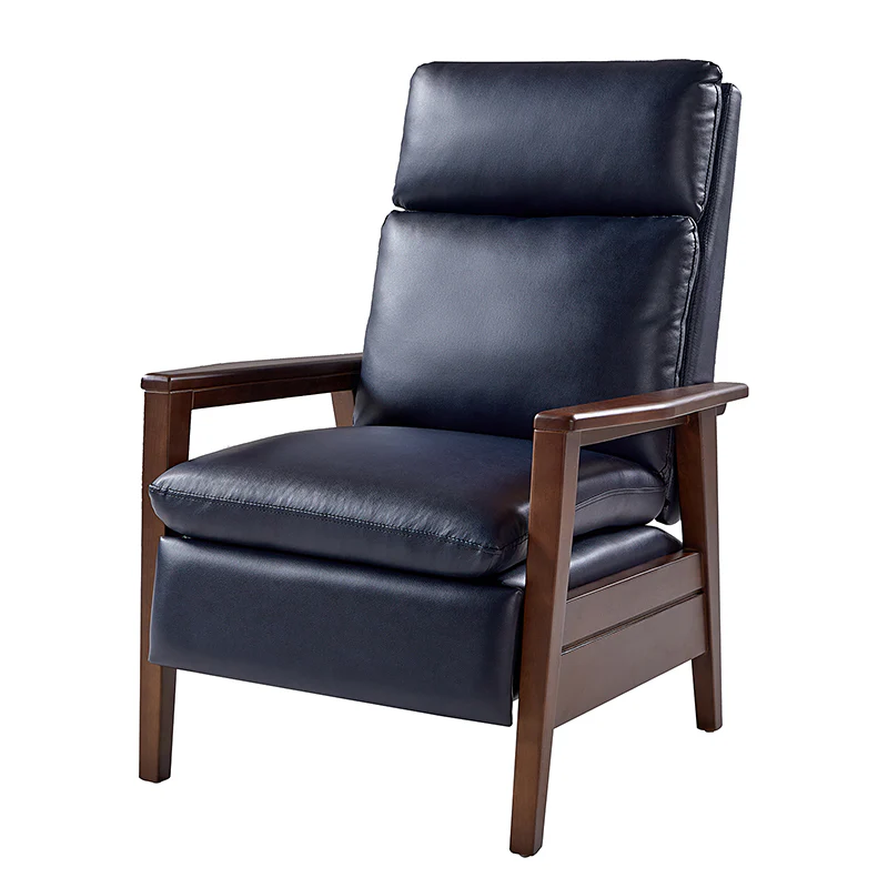 Rainer Timeless Elegance Faux Leather Solid Wood Recliner