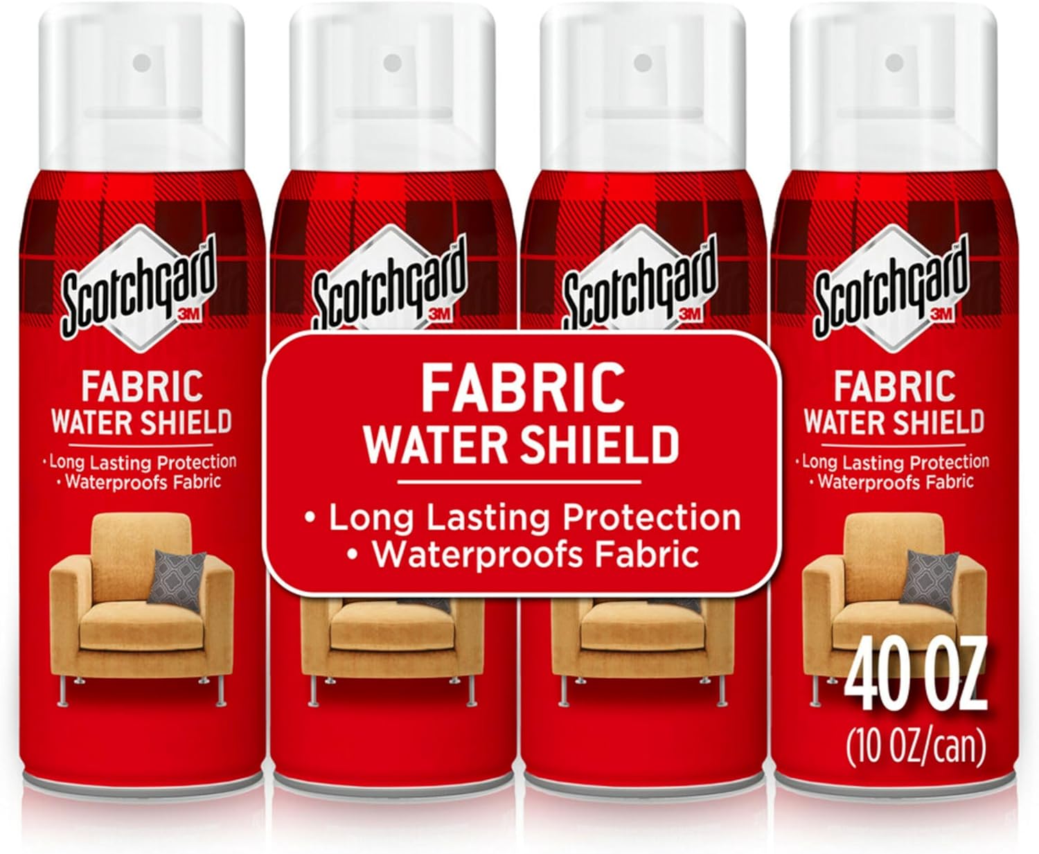 Scotchgard Fabric Water Shield, Water Repellent Spray for Spring and Summer Clothing and Household Upholstery Items, Long-Lasting Protection for Seasonal Fabric, Two 10 Oz Cans (Pack of 2)