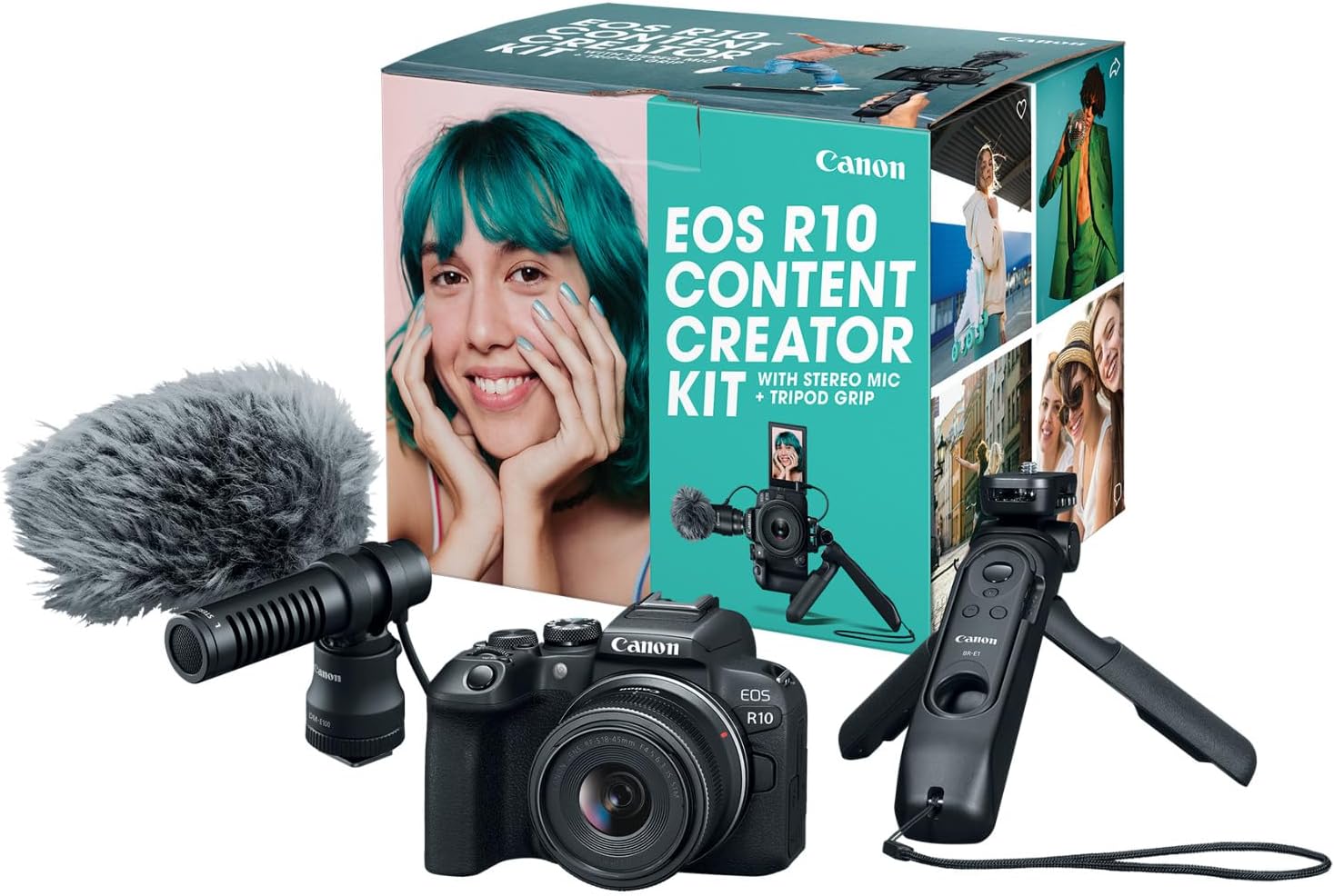 Canon EOS R10 Mirrorless Camera RF-S18-45mm F4.5-6.3 is STM Lens Kit, Hybrid Camera, 24.2 Megapixel CMOS (APS-C) Sensor, 4K Video, Vlogging Camera for Content Creators, Black