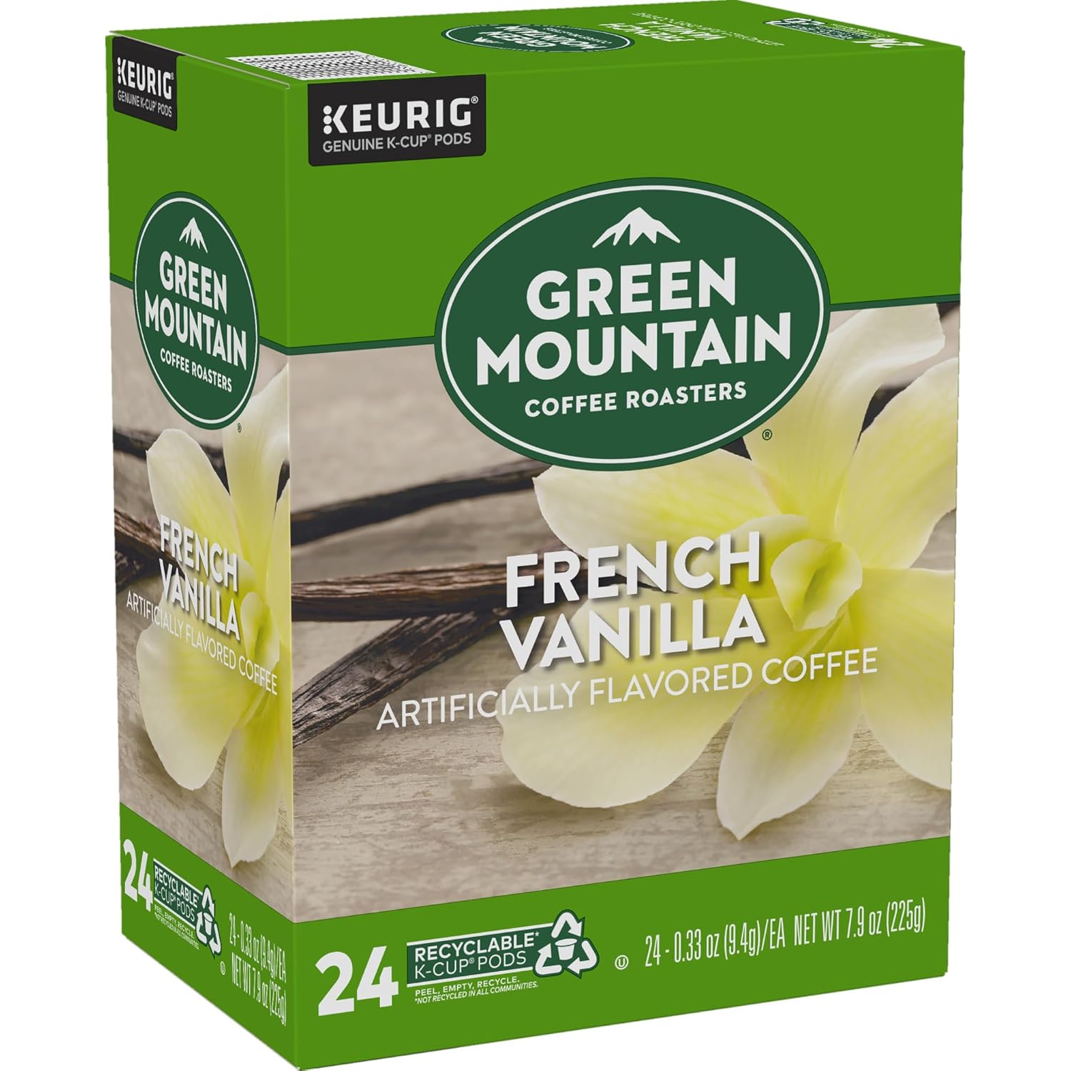 Green Mountain Coffee Roasters Caramel Vanilla Cream Keurig Single-Serve K-Cup pods, Light Roast Coffee, 72 Count (6 Packs of 12)