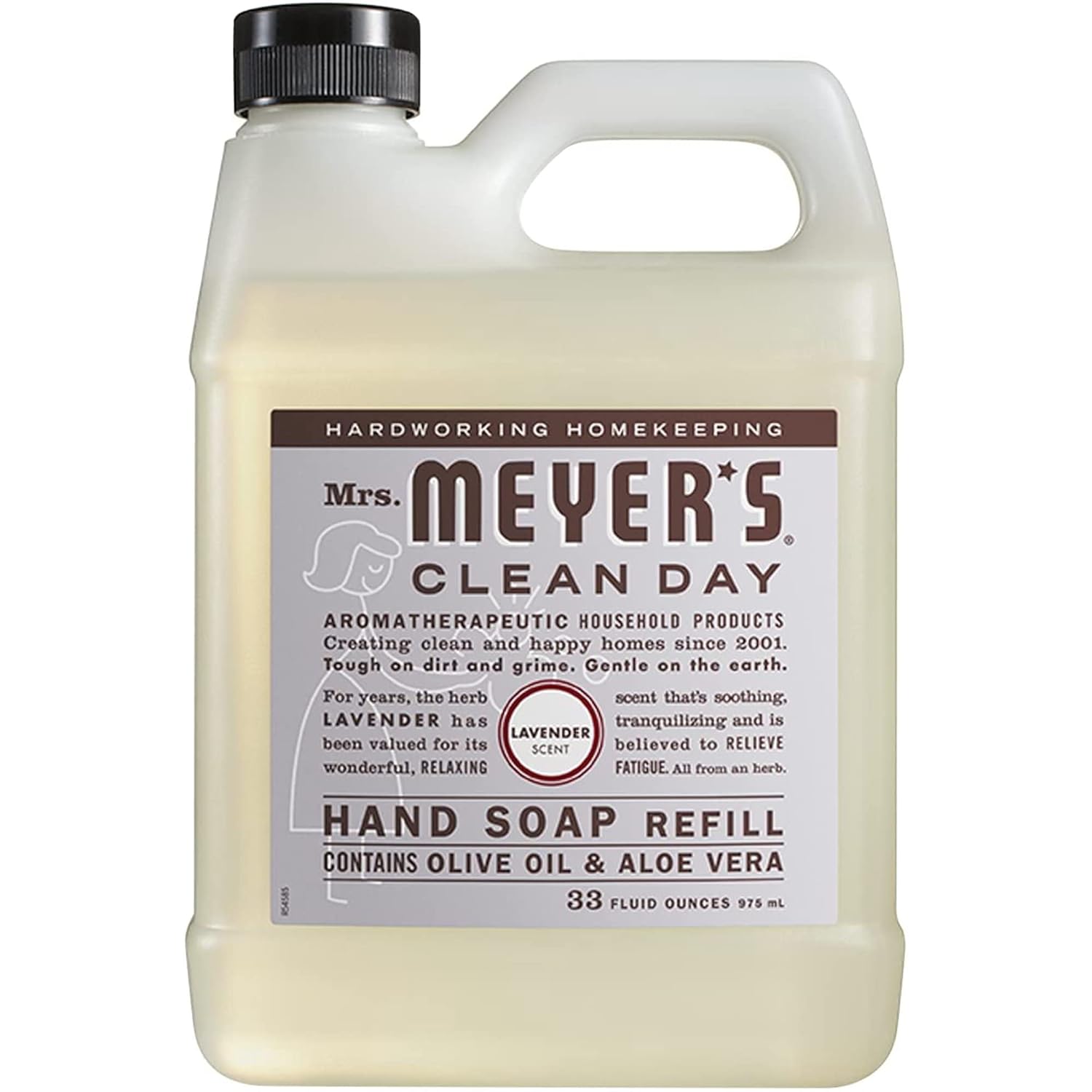 MRS. MEYER'S CLEAN DAY Liquid Hand Soap Refill, Cruelty Free and Biodegradable Formula, Lemon Verbena Scent, 33 oz