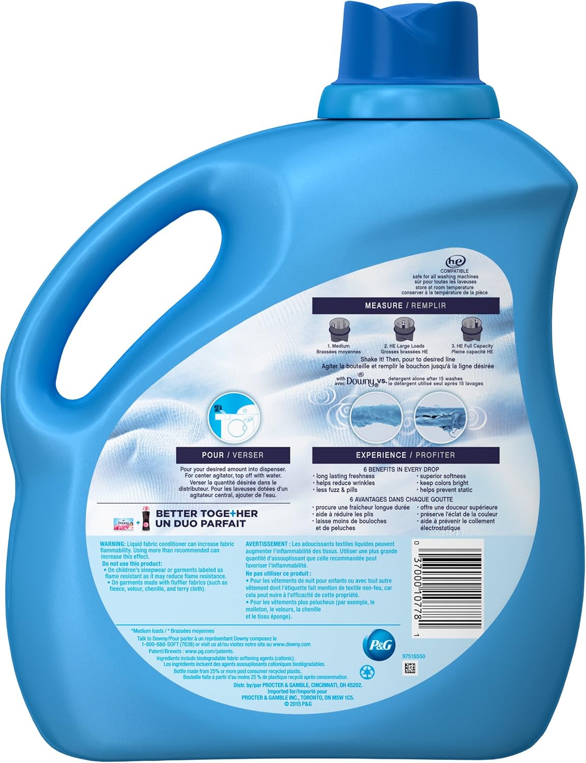 Downy Ultra Laundry Fabric Softener Liquid, April Fresh Scent, 168 Total Loads (Pack of 3)