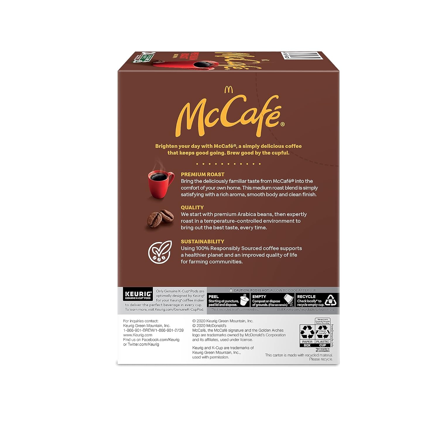 McCafe Premium Roast, Single-Serve Keurig K-Cup Pods, Medium Roast Coffee Pods Pods, 84 Count
