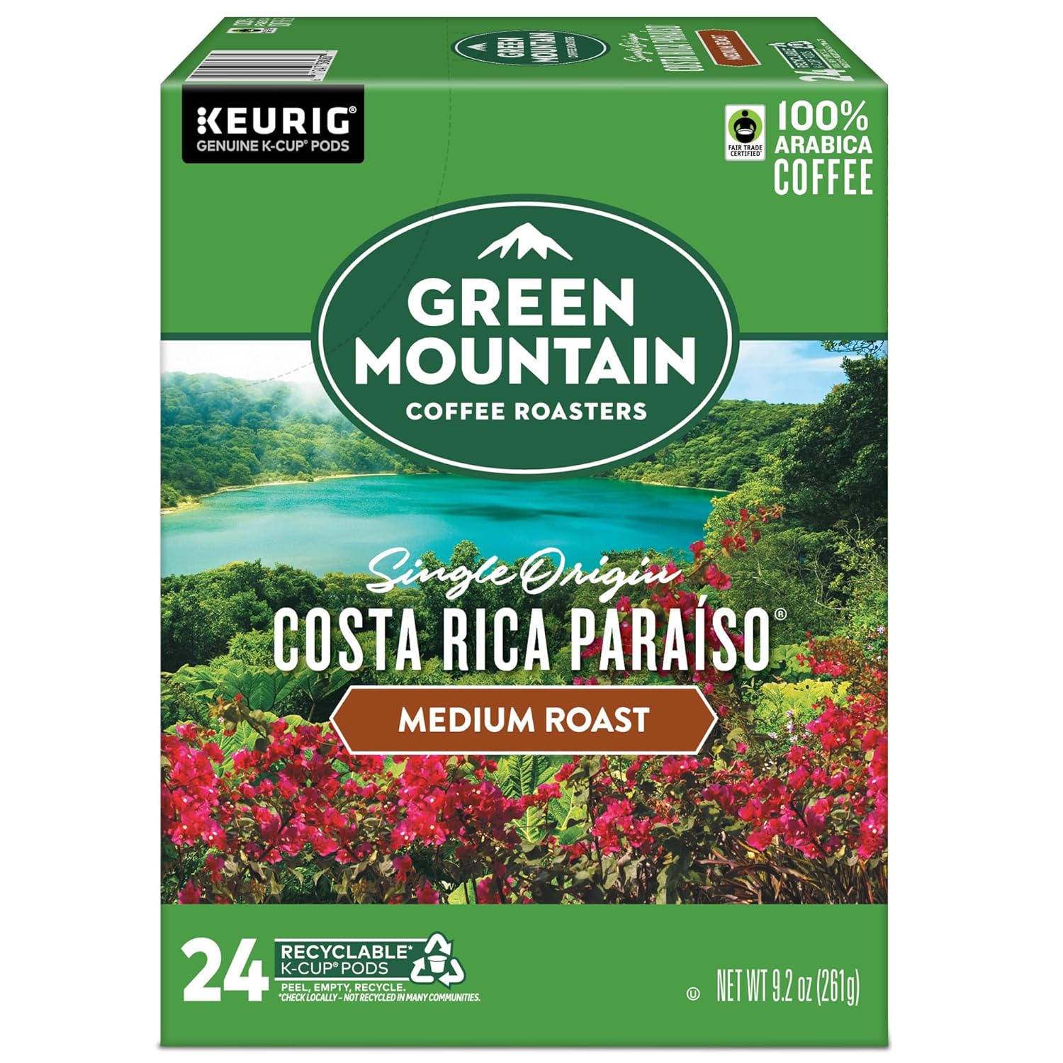 Green Mountain Coffee Roasters Half Caff Keurig Single-Serve K-Cup pods, Medium Roast Coffee, 72 Count (6 Packs of 12)