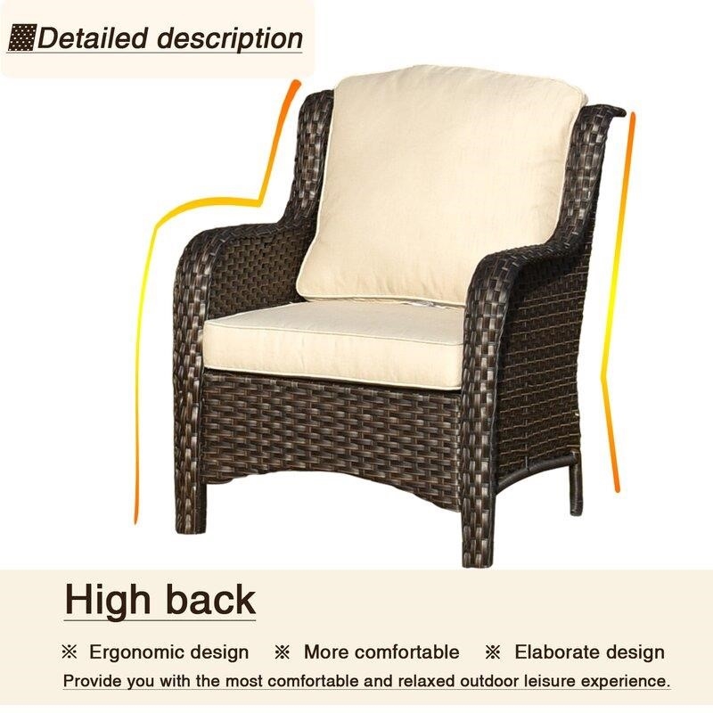 Melanson Wicker/Rattan 5 - Person Seating Group with Cushions