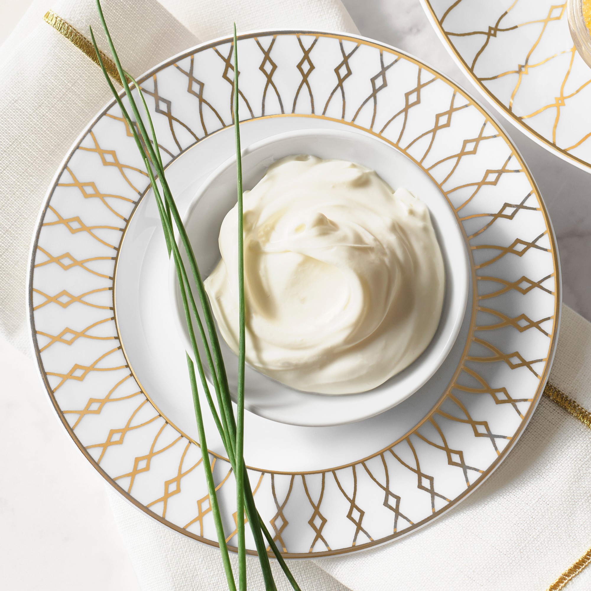 Regency Gold Appetizer Plates, Set of 4