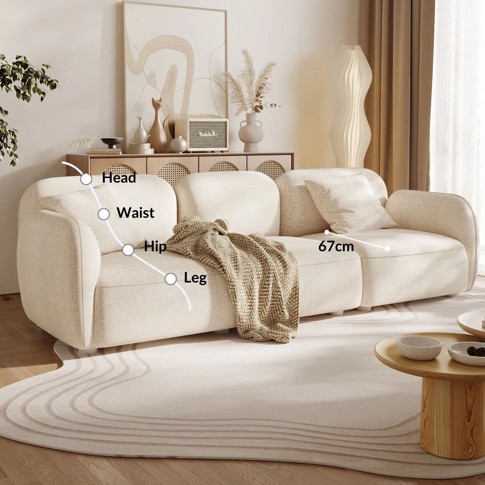Charmy Fabric Sofa