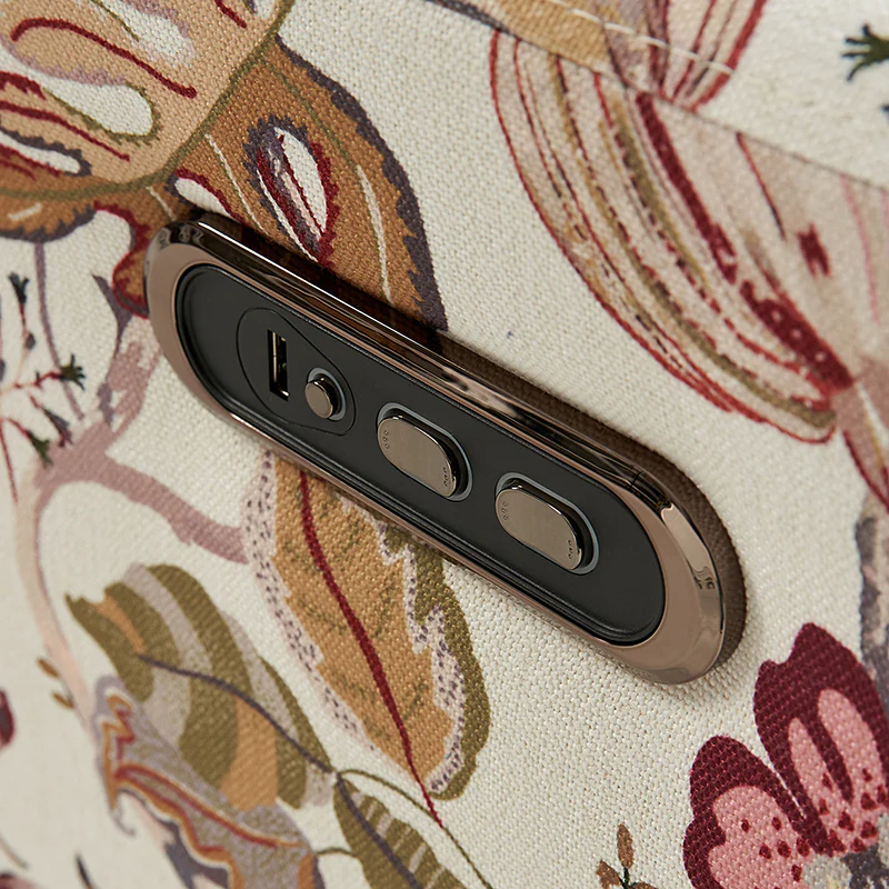 Alois Large Floral Swivel And Rocker Power Recliner With Adjustable Headrest