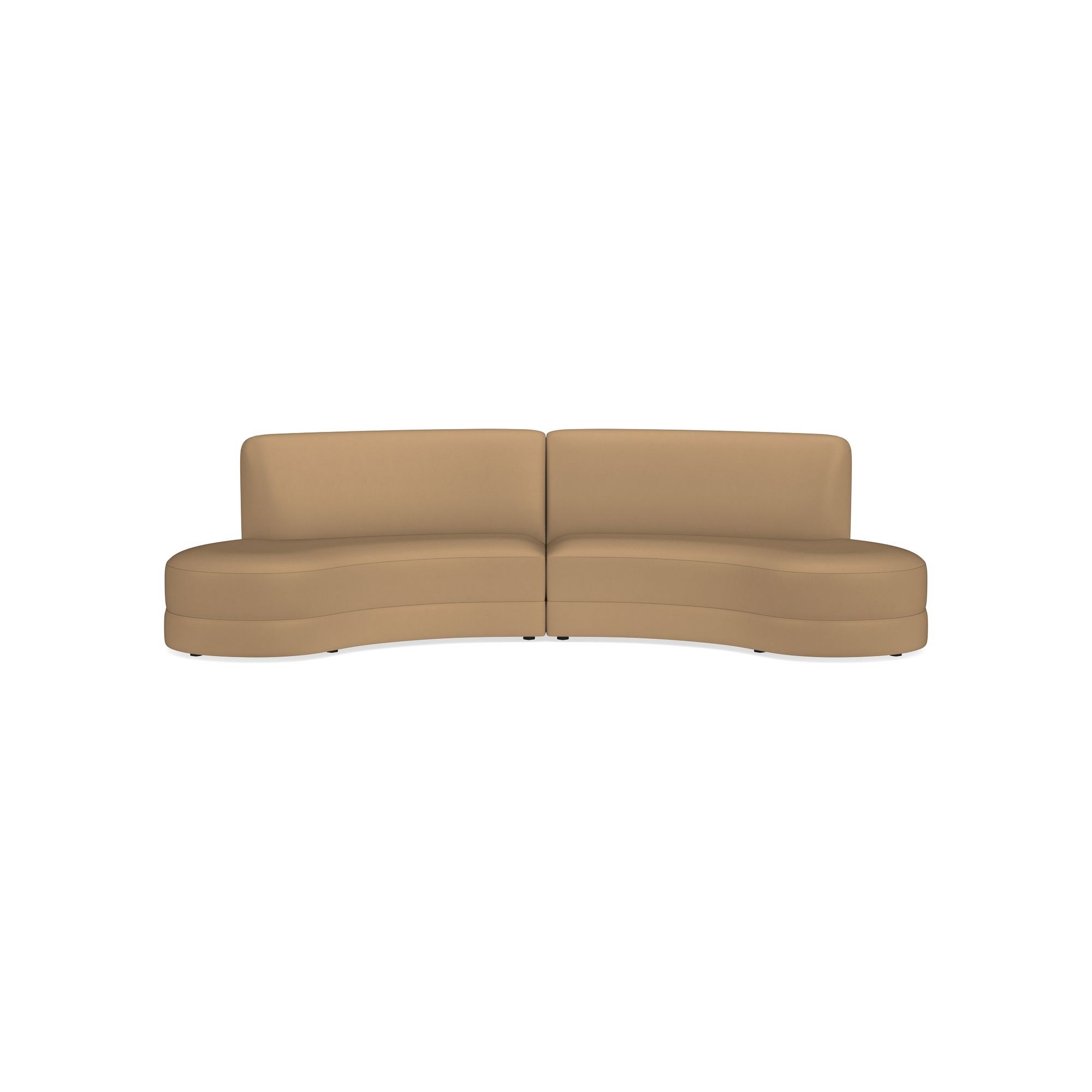Capri 2-Piece Bumper Armless Sectional (132