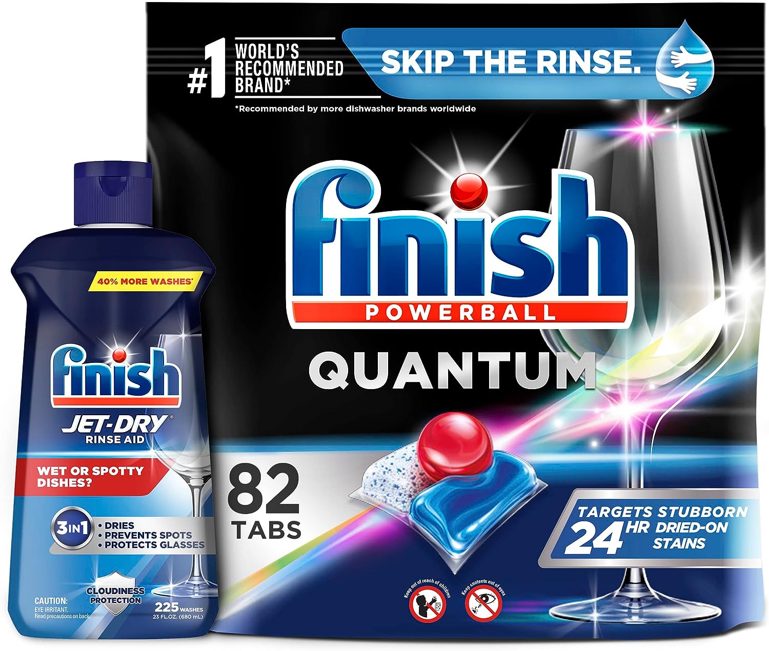 Finish Jet-Dry Rinse Aid, Dishwasher Rinse and Drying Agent, 23 fl oz, Packaging may vary