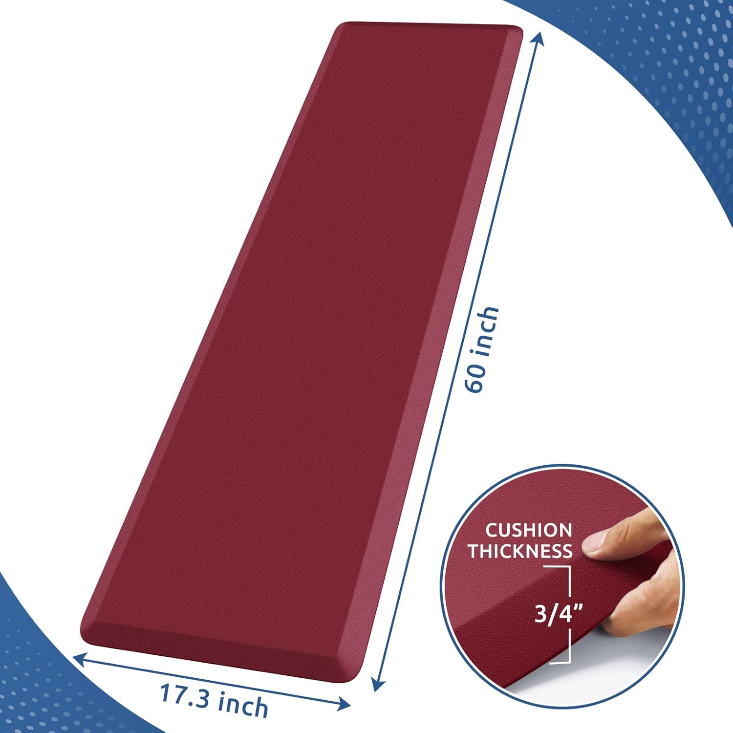 KitchenClouds Kitchen Mat Cushioned Anti Fatigue Rug 17.3