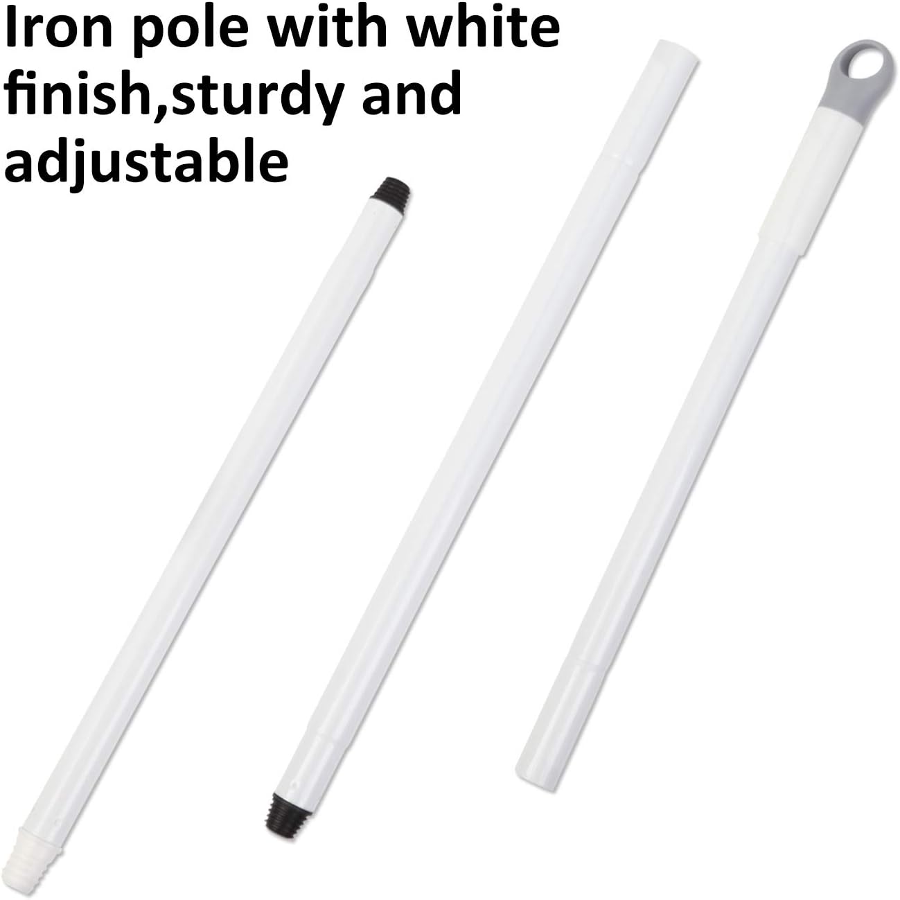 BOOMJOY Floor Scrub Brush with Long Handle, 2 in 1 Scrape and Brush, Stiff Bristles Floor Scrubber, Deck Brush for Cleaning Bathroom, Patio, Garage, Kitchen, Bath, Tile