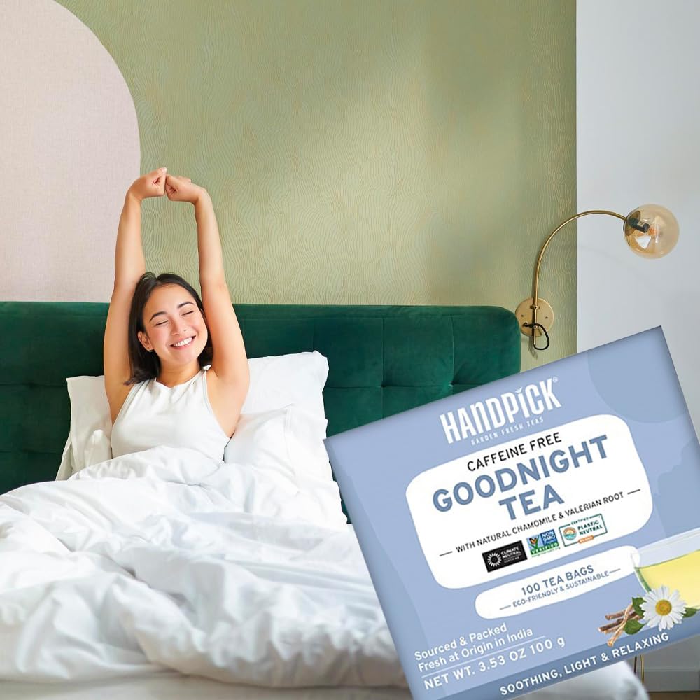 HANDPICK, Peppermint Tea, Eco-Conscious Tea Bags - 100 Count | Caffeine Free, Non-GMO | Minty, Fresh & Cool flavor | Direct From Source