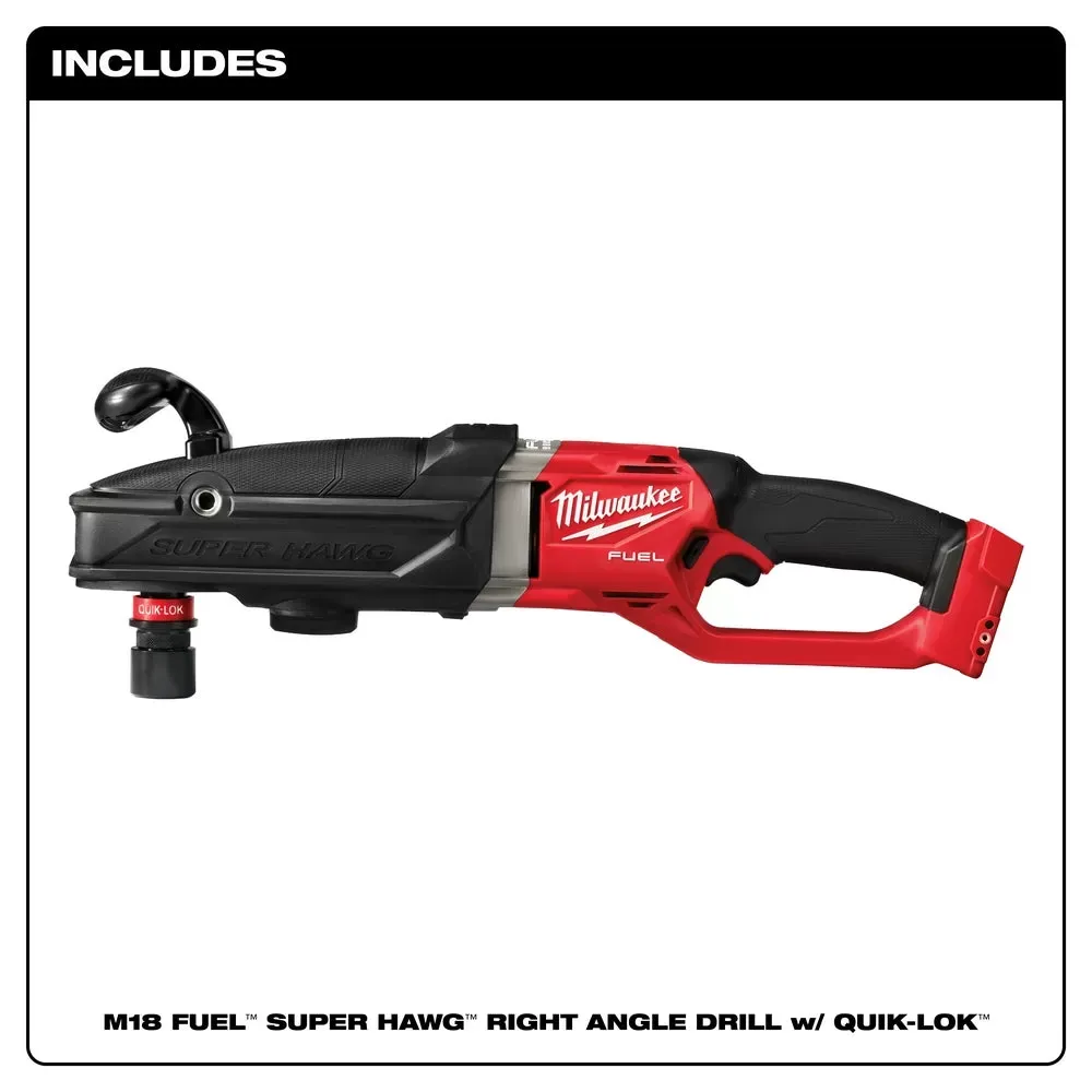 Milwaukee Pre-Sale 2811-20 M18 FUEL 18V Super Hawg Right Angle Drill Quik-Lok - Bare Tool