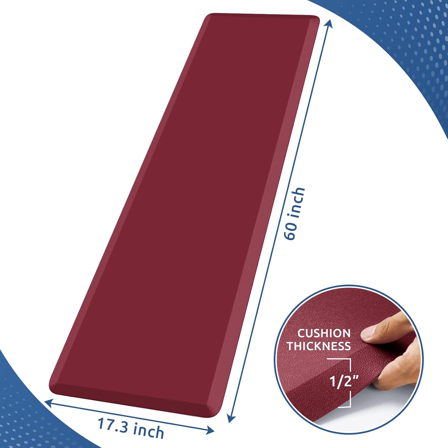 KitchenClouds Kitchen Mat Cushioned Anti Fatigue Rug 17.3