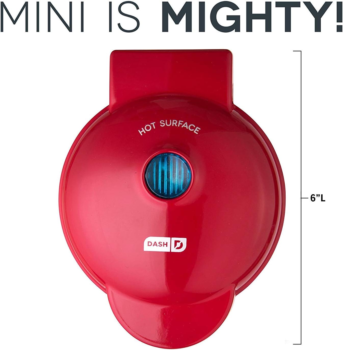 DASH Mini Waffle Maker - 4” Waffle Mold, Nonstick Waffle Iron with Quick Heat-Up, PTFE Nonstick Surface - Perfect Mini Waffle Maker for Kids and Families, Just Add Batter (Aqua)